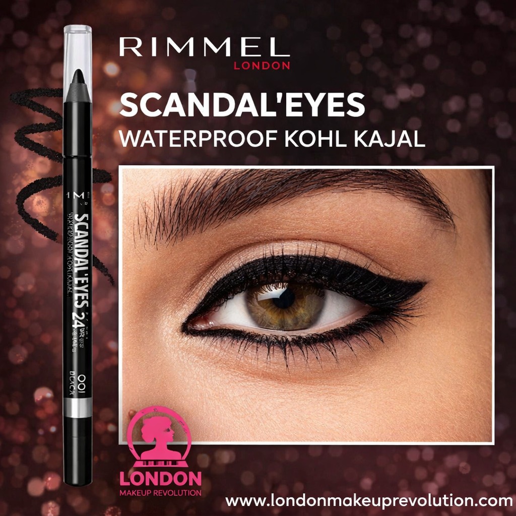 Rimmel london scandal'eyes waterproof kohl kajal eyeliner Black