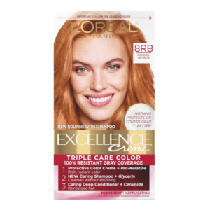 L'Oreal Paris Excellence Creme Permanent Triple Care Hair Color, 8RB Medium Reddish Blonde