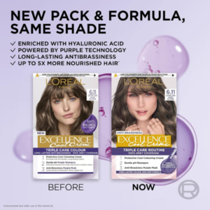 L'ORÉAL PARIS Excellence Cool Creme 6.11 Ultra Ash Dark Blond Permanent Hair Dye
