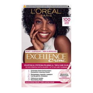 Loreal Paris Excellence Creme hair color 100 Black