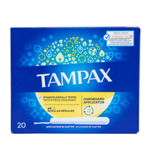 Tampax Regular Protective Skirt Cardboard Applicator 20