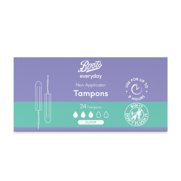Boots Everyday Non Applicator Tampons Super x24