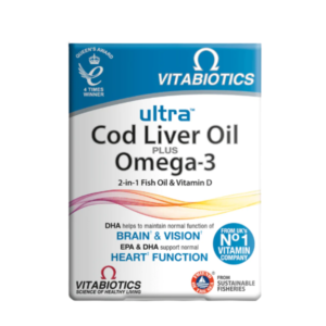 Vitabiotics Ultra Cod Liver Oil Plus Omega-3 - 60 Capsules