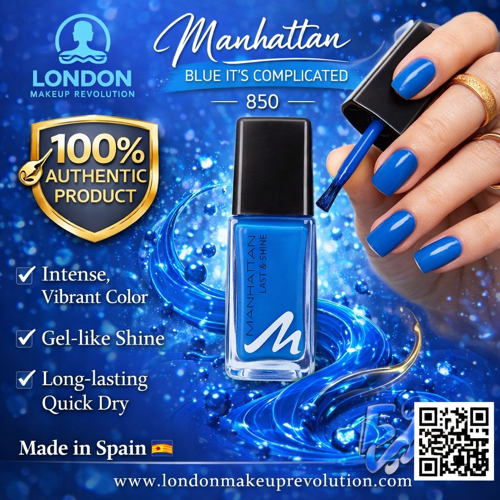Manhattan Last & Shine Nail Polish BLUE IT'S COMPLICATED 850