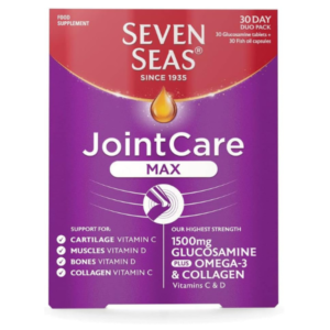 Seven Seas Joint Care Max with Glucosamine 1500mg Plus Omega-3, Collagen,60 Capsules