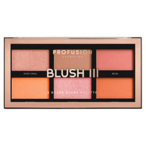 Profusion Cosmetics Blush III 6 Shade Blush Palette Lightweight, Smooth and Blendable