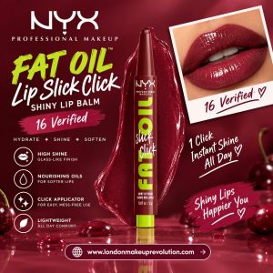 NYX Fat Oil Lip Slick Click Shiny Lip Balm 16 Verified