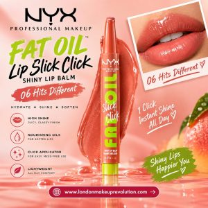 NYX Fat Oil Lip Slick Click Shiny Lip Balm 06 Hits Different