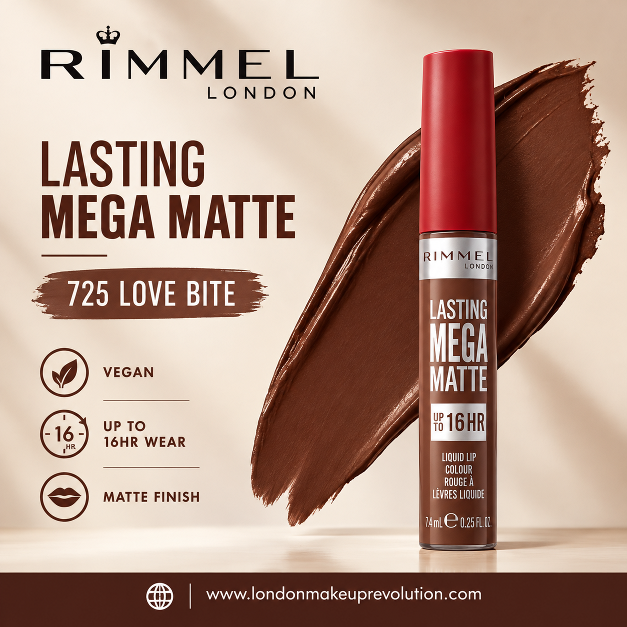Rimmel Mega Matte Liquid Lipstick 725 Love Bite